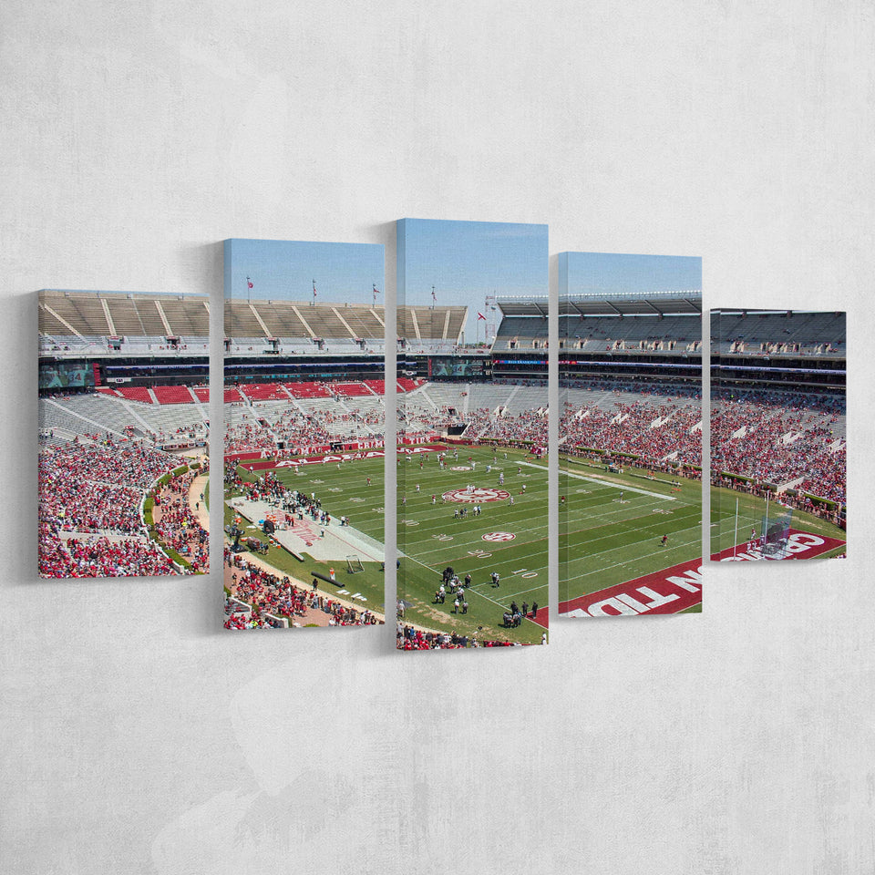 Bryant Denny Stadium Canvas Prints Alabama Crimson Tide Poster,Multi Panels,Sport Stadium Art Prints, Fan Gift