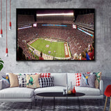 Bryant Denny Stadium Framed Canvas Prints Alabama Crimson Tide Wall,Sport Stadium Art Prints, Fan Gift