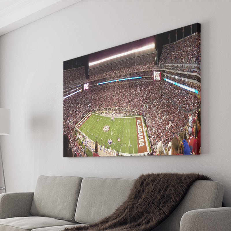 Bryant Denny Stadium Canvas Prints Alabama Crimson Tide Wall,Sport Stadium Art Prints, Fan Gift, Wall Decor