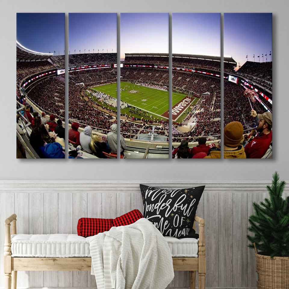 Bryant Denny Stadium, Stadium Canvas, Sport Art, Gift for him, Multi Panels B, Canvas Prints Wall Art Decor