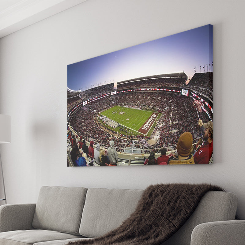 Bryant Denny Stadium, Stadium Canvas, Sport Art, Gift for him, Fan Gift, Canvas Prints Wall Art Decor