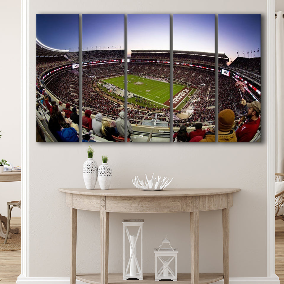 Bryant Denny Stadium, Stadium Canvas, Sport Art, Gift for him, Multi Panels B, Canvas Prints Wall Art Decor