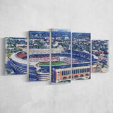 Bryant–Denny Stadium Alabama Stadium Watercolor, 5 Pieces, Multi Panel Canvas Prints Wall Art Decor