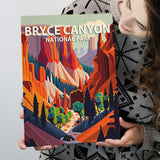Bryce Canyon Park Retro Art Print ,City Art Print, Large Canvas, Canvas Print Wall Art Home Decor