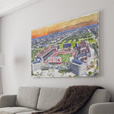 Buccaneers Football Stadium Raymond James Stadium Watercolor, Sport Art Prints Fan Gift, Canvas Prints Wall Art Decor
