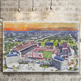 Buccaneers Football Stadium Raymond James Stadium Watercolor, Sport Art Prints Fan Gift, Canvas Prints Wall Art Decor