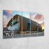 Bucks Home Fiserv Coliseum, Stadium Canvas, Sport Art, Gift for him, Multi Panels B, Canvas Prints Wall Art Decor