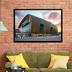 Bucks Home Fiserv Coliseum, Stadium Canvas, Sport Art, Gift for him, Framed Art Prints Wall Art Decor, Framed Picture