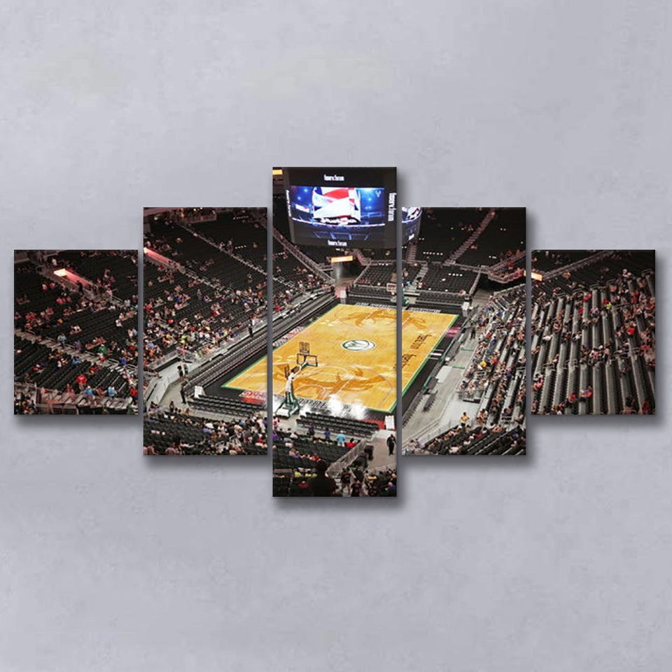 Bucks New Fiserv Forum Arena, Stadium Canvas, Sport Art, Large Canvas, Multi Panels, Canvas Prints Wall Art Decor