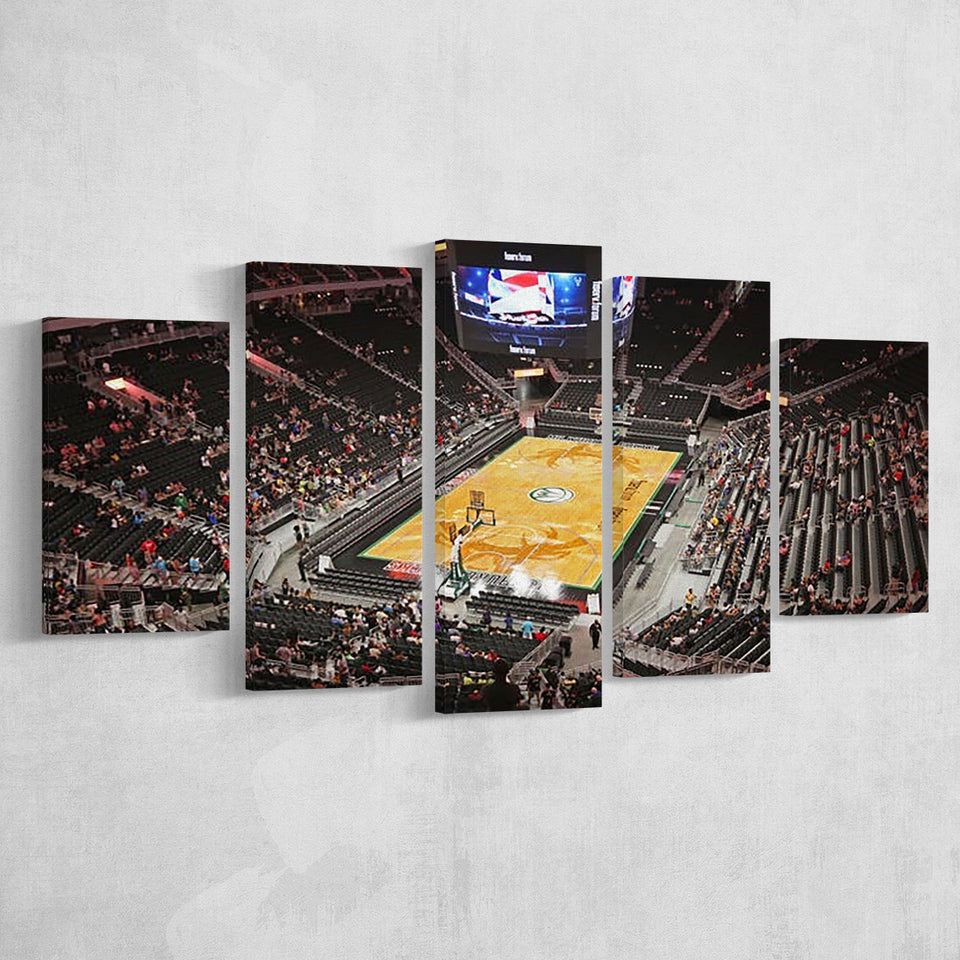 Bucks New Fiserv Forum Arena, Stadium Canvas, Sport Art, Large Canvas, Multi Panels, Canvas Prints Wall Art Decor