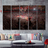 Bud Walton Arena Fayetteville 5 Pieces B Canvas Prints Wall Art - Painting Canvas, Multi Panel, Wall Decor, Canvas Art