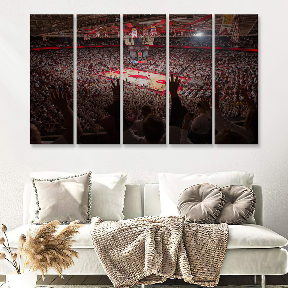 Bud Walton Arena Fayetteville 5 Pieces B Canvas Prints Wall Art - Painting Canvas, Multi Panel, Wall Decor, Canvas Art