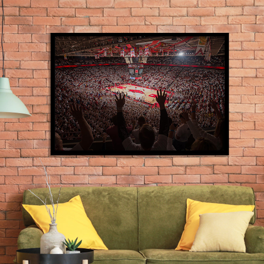 Bud Walton Arena Fayetteville Framed Art Prints Wall Decor - Painting Prints, Wall Art, Framed Picture, Black Frame