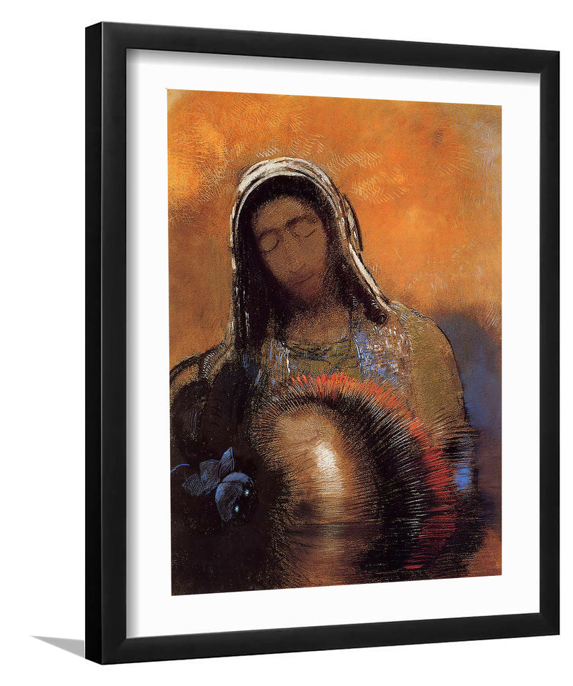 Buddha By Odilon Redon - Framed Prints, Painting Art, Art Print, Framed Art, Black Frame - Unixcanvas