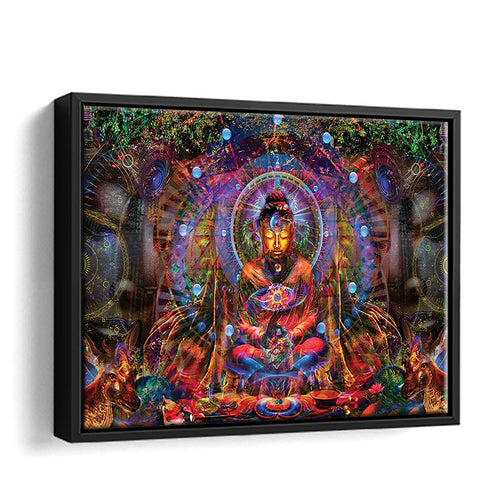Buddha Colorful Framed Canvas Prints - Painting Canvas, Framed Art, Canvas Art, Prints for Sale, Wall Art, Wall Decor