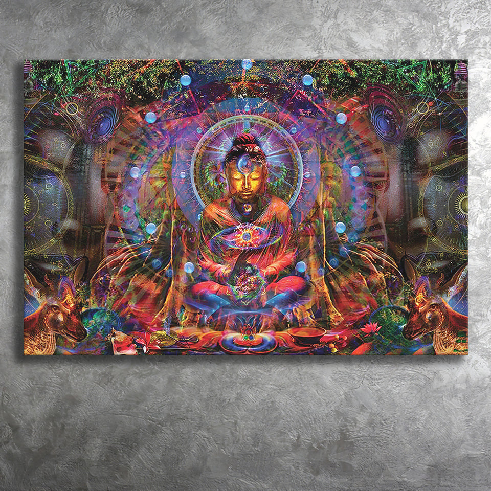 Buddha Colorful Canvas Prints - Painting Canvas, Canvas Art, Prints for Sale, Wall Art, Wall Decor