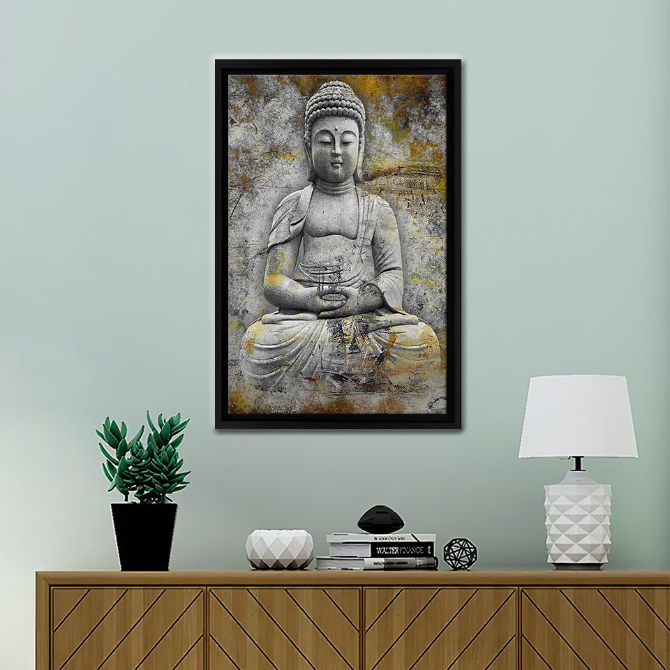 Buddha Meditaion Framed Canvas Prints - Painting Canvas, Framed Art, Prints for Sale, Wall Art, Wall Decor