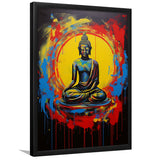 Buddha Meditate Fullbody Acrylic Painting, Painting Art, Framed Art Prints Wall Decor