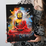 Buddha Meditate Watercolor Painting Colorful, Painting Art, Canvas Prints Wall Art Home Decor