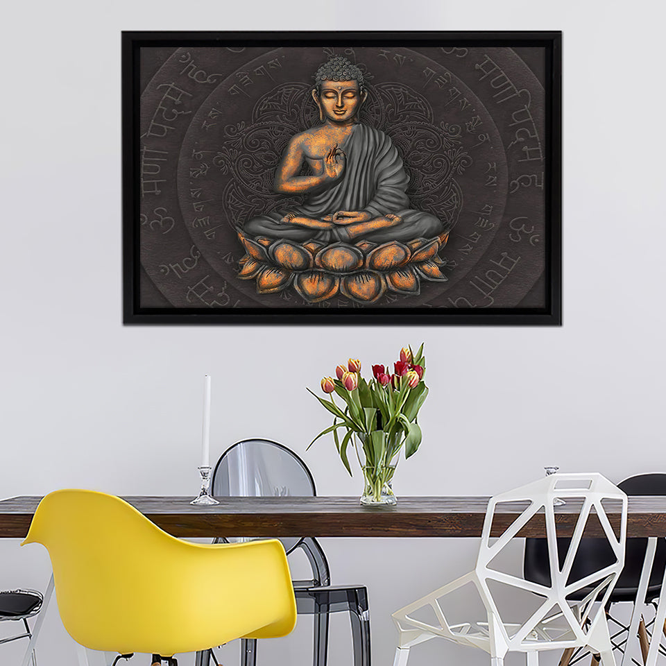 Buddha Meditating Canvas Print Framed Canvas Prints - Painting Canvas, Framed Art, Canvas Art, Prints for Sale, Wall Art, Wall Decor