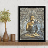 Buddha Meditation 3D Effect Art Framed Canvas Prints Wall Art Home Decor, Floating Frame