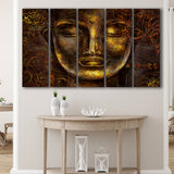 Buddha Art Print 5 Piece B Canvas Prints Wall Art, Multi Panels,Large Canvas