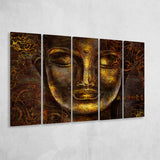Buddha Art Print 5 Piece B Canvas Prints Wall Art, Multi Panels,Large Canvas
