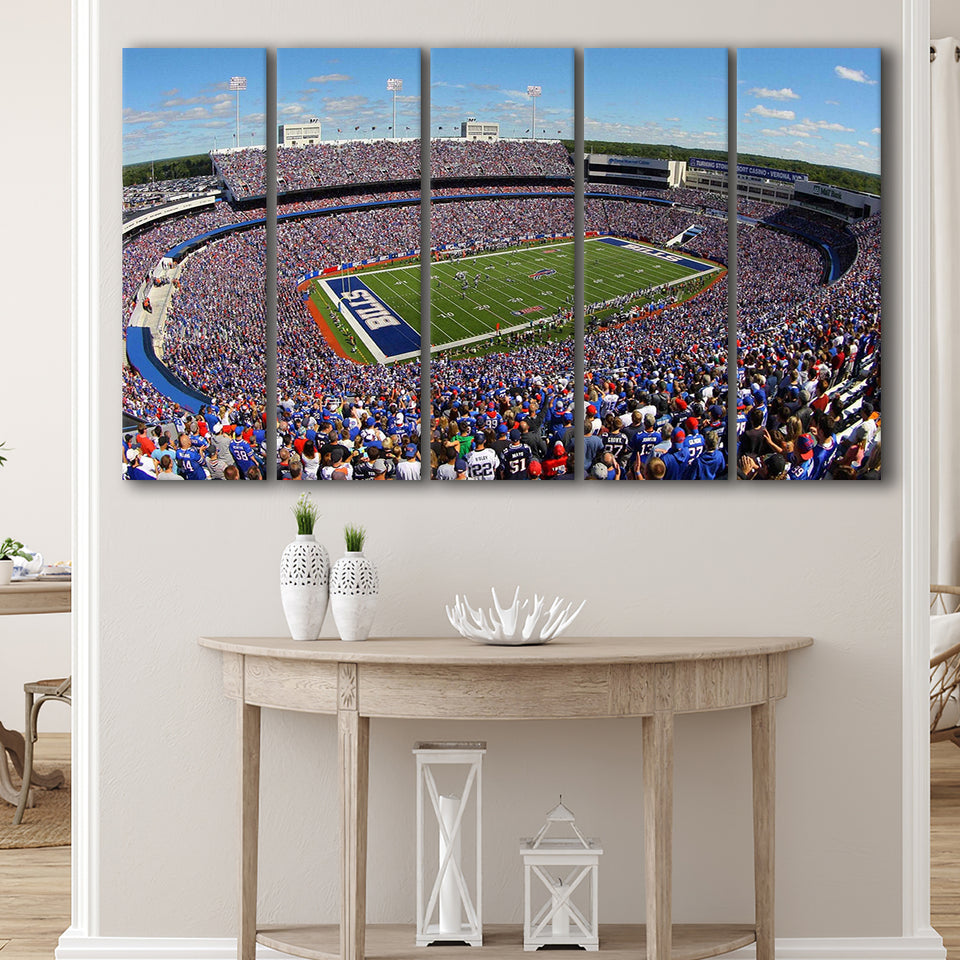 Buffalo Bills Stadium Canvas Prints Highmark Stadium Wall Art American,Multi Panels B,Sport Stadium Art Prints, Fan Gift