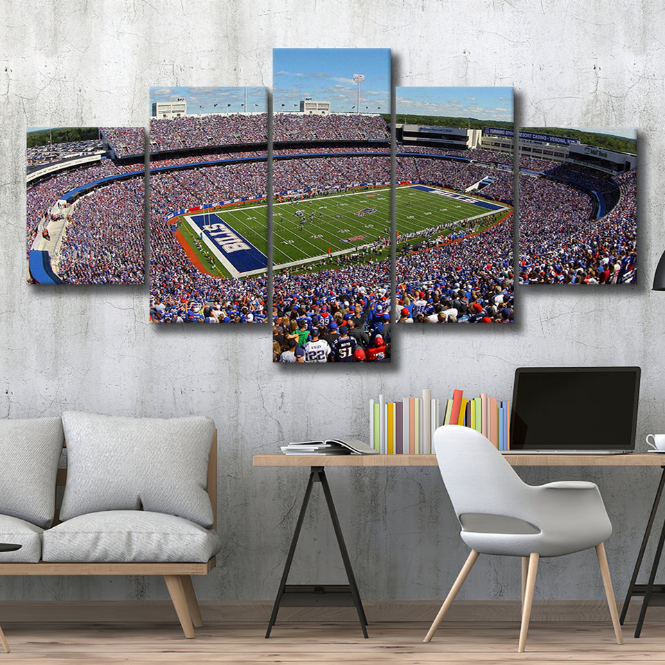 Buffalo Bills Stadium Canvas Prints Highmark Stadium Wall Art American,Multi Panels,Sport Stadium Art Prints, Fan Gift