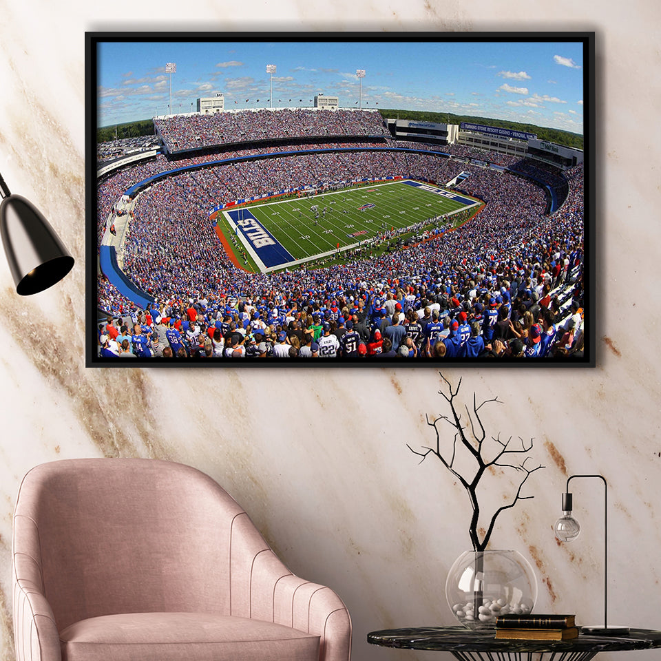 Buffalo Bills Stadium Framed Canvas Prints Highmark Stadium Wall Art American,Sport Stadium Art Prints, Fan Gift