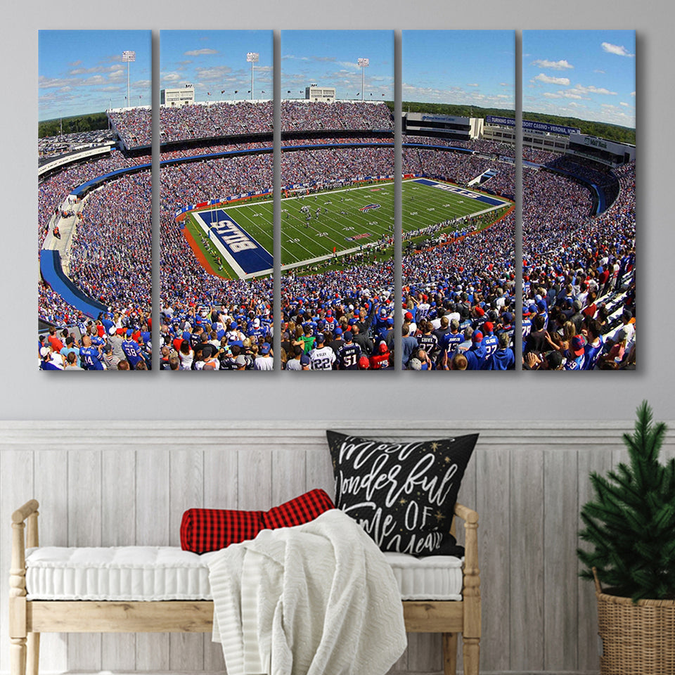 Buffalo Bills Stadium Canvas Prints Highmark Stadium Wall Art American,Multi Panels B,Sport Stadium Art Prints, Fan Gift