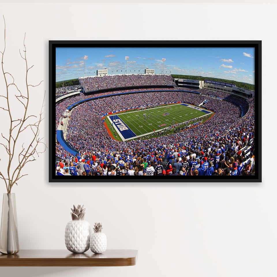 Buffalo Bills Stadium Framed Canvas Prints Highmark Stadium Wall Art American,Sport Stadium Art Prints, Fan Gift