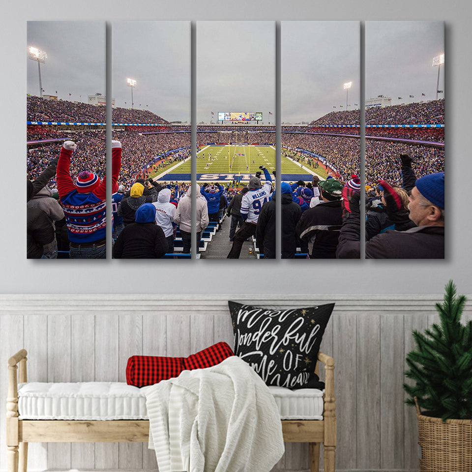 Buffalo Bills Wall Art Highmark Stadium Canvas Prints,Multi Panels B,Sport Stadium Art Prints, Fan Gift