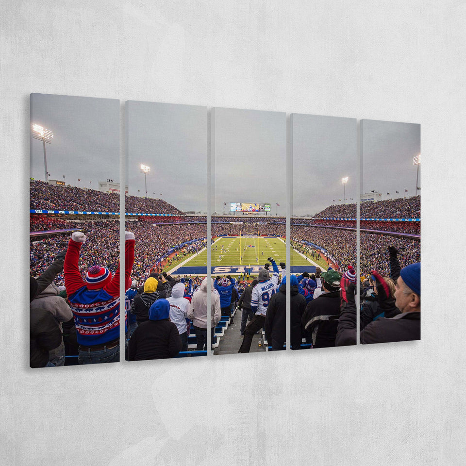 Buffalo Bills Wall Art Highmark Stadium Canvas Prints,Multi Panels B,Sport Stadium Art Prints, Fan Gift