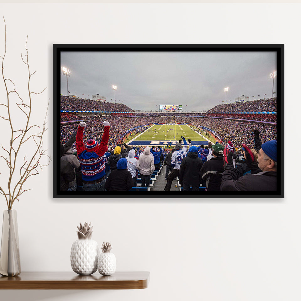 Buffalo Bills Wall Art Highmark Stadium Framed Canvas Prints,Sport Stadium Art Prints, Fan Gift