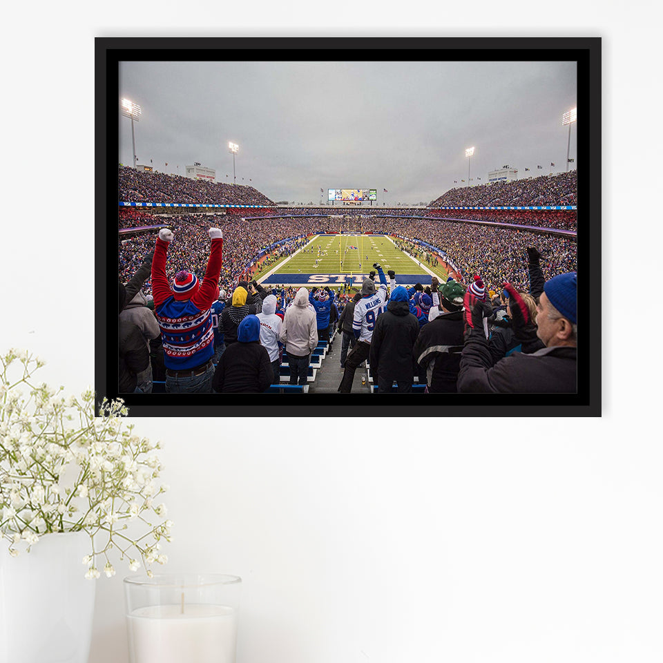 Buffalo Bills Wall Art Highmark Stadium Framed Canvas Prints,Sport Stadium Art Prints, Fan Gift