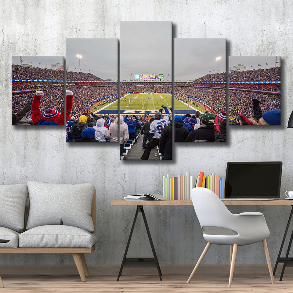 Buffalo Bills Wall Art Highmark Stadium Canvas Prints,Multi Panels,Sport Stadium Art Prints, Fan Gift