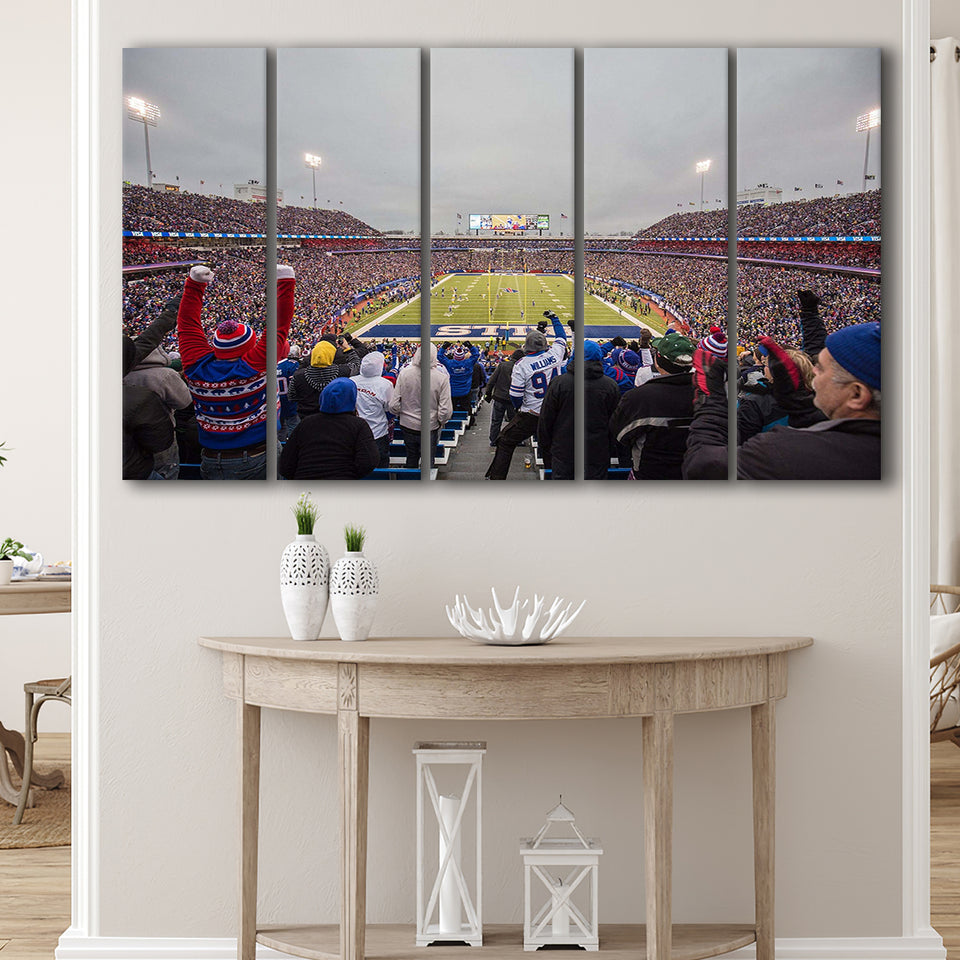 Buffalo Bills Wall Art Highmark Stadium Canvas Prints,Multi Panels B,Sport Stadium Art Prints, Fan Gift