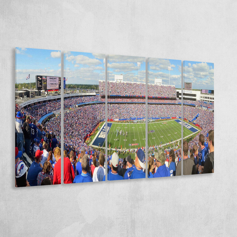 Buffalo Bills Wall Art Ralph Wilson Stadium Canvas Prints,Multi Panels B,Sport Stadium Art Prints, Fan Gift