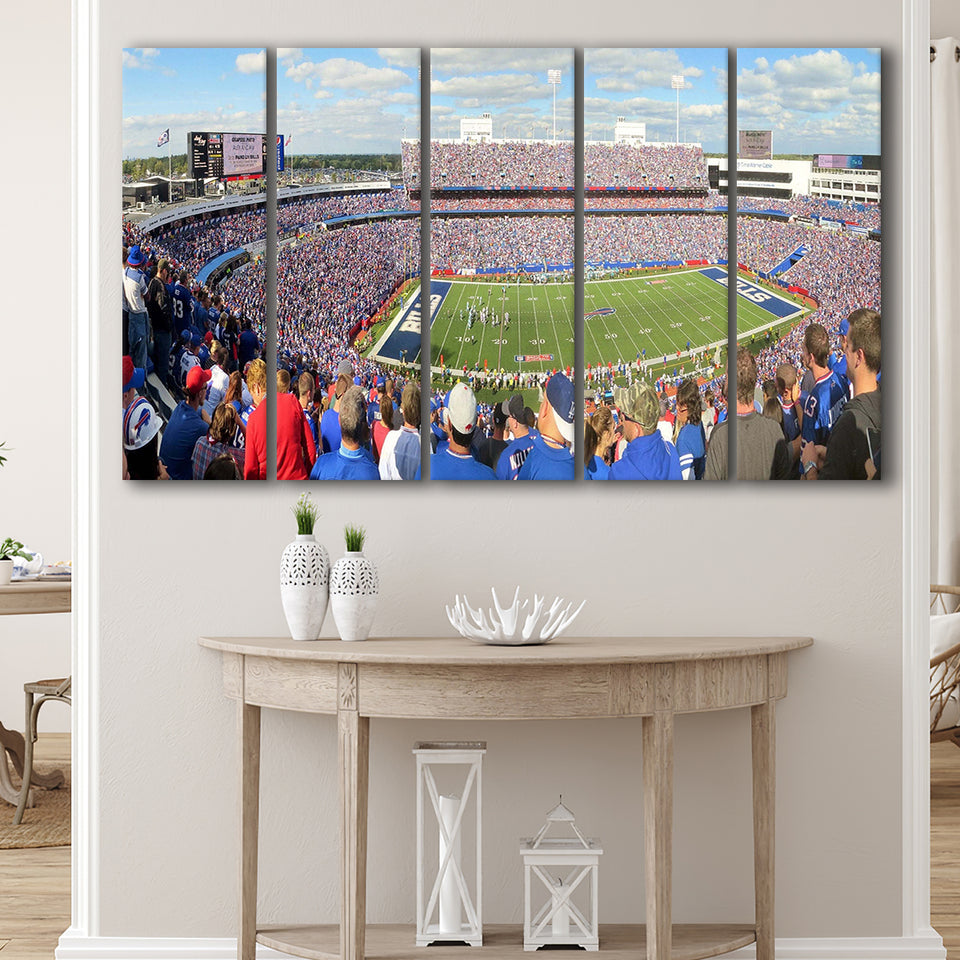 Buffalo Bills Wall Art Ralph Wilson Stadium Canvas Prints,Multi Panels B,Sport Stadium Art Prints, Fan Gift