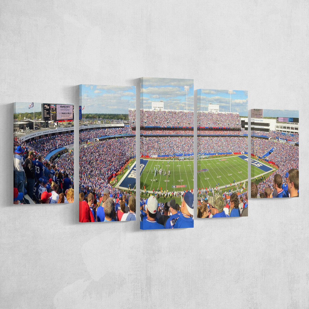 Buffalo Bills Wall Art Ralph Wilson Stadium Canvas Prints,Multi Panels,Sport Stadium Art Prints, Fan Gift