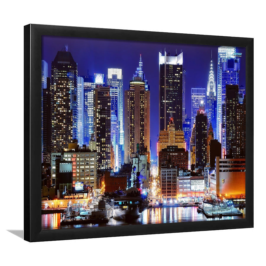 Buffalo New York City Skyline Framed Wall Art Prints - Framed Prints, Prints for Sale, Framed Art