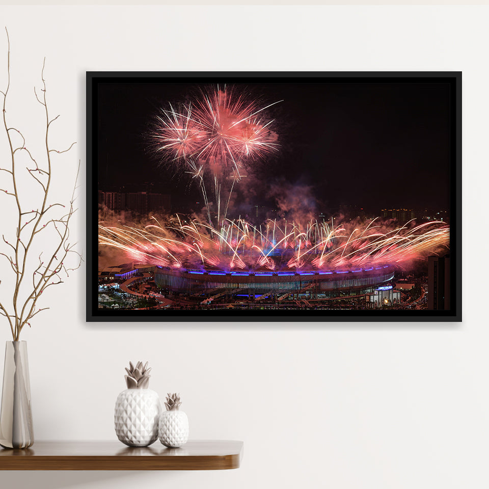 Bukit Jalil National Stadium, Stadium Canvas, Sport Art, Gift for him, Framed Canvas Prints Wall Art Decor, Framed Picture