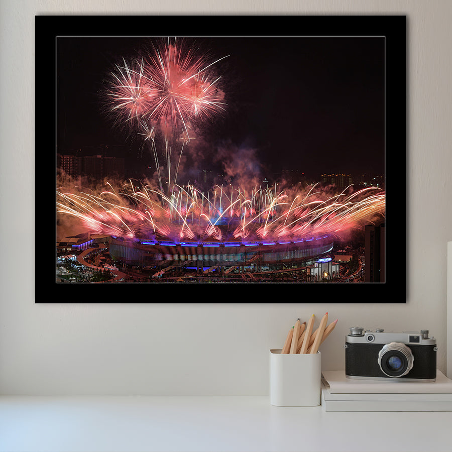 Bukit Jalil National Stadium, Stadium Canvas, Sport Art, Gift for him, Framed Art Prints Wall Art Decor, Framed Picture