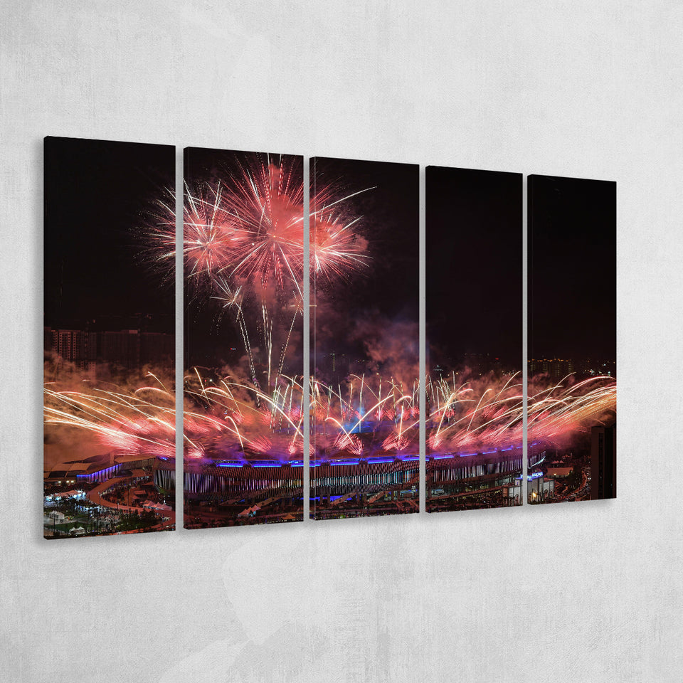 Bukit Jalil National Stadium, Stadium Canvas, Sport Art, Gift for him, Multi Panels B, Canvas Prints Wall Art Decor