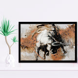 Bull Abstract Large Wall Art Framed Art Prints Wall Art Decor, Framed Picture, Home Decor
