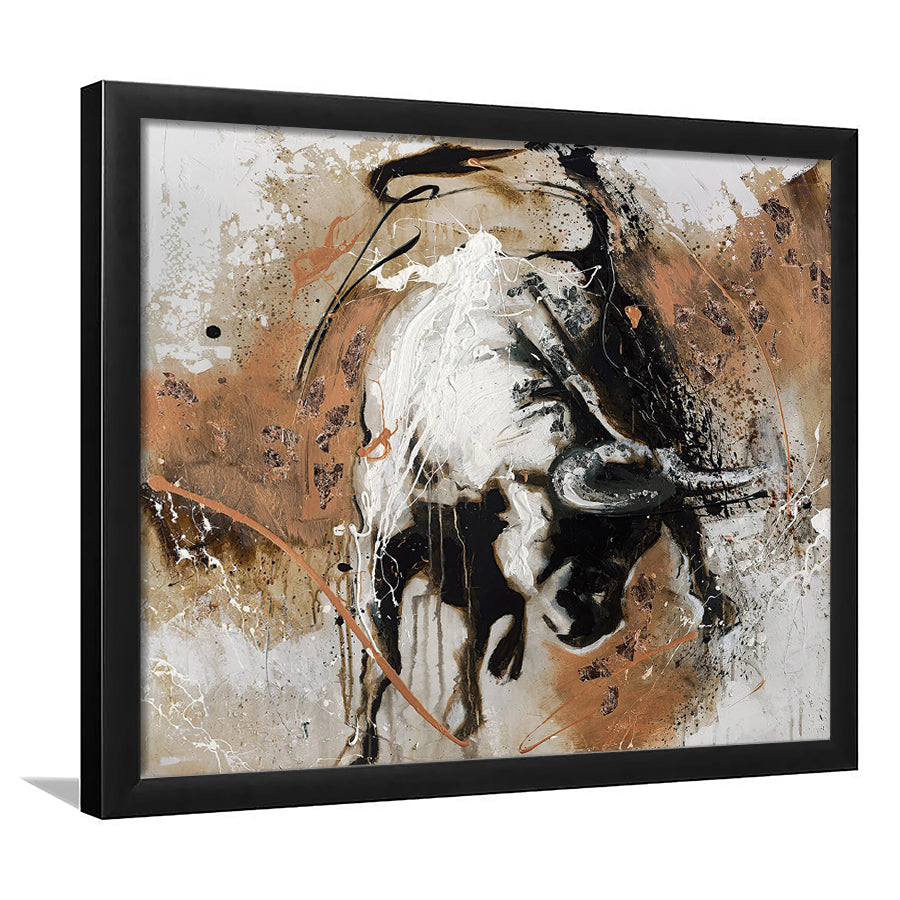 Bull Abstract Large Wall Art Framed Art Prints Wall Art Decor, Framed Picture, Home Decor
