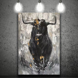 Bull Abstract Canvas Prints Wall Art - Painting Canvas, Home Wall Decor, For Sale, Painting Prints