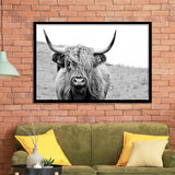 Bull Longhorn Bull Buffalo Cow Framed Art Prints Wall Decor - Painting Art,Framed Picture,For Sale, Ready to hang