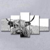 Bull Longhorn Bull Buffalo Cow Large Canvas Prints Multi Panels Wall Art Prints Home Decor